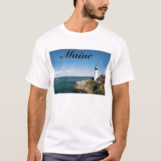 Maine Lighthouse bij Portland Head T-shirt