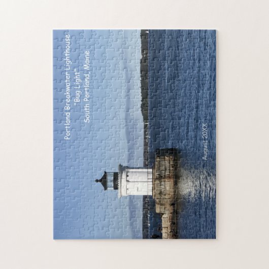 Maine Lighthouse Bug Light S Portland Bezoek Legpuzzel (Verticaal)