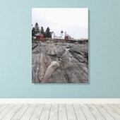 Maine Lighthouse Canvas Afdruk (Insitu (Houten vloer))