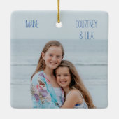 Maine Lighthouse Family Photo Ceramic Ornament (Achterkant)