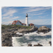 MAINE LIGHTHOUSE FLEECE DEKEN (Voorkant (Horizontaal))