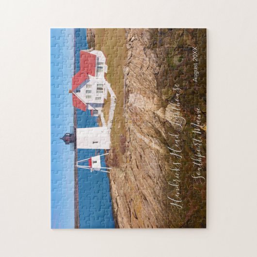 Maine Lighthouse Hendricks Head Datum bezocht Legpuzzel (Verticaal)