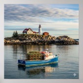 Maine Lighthouse Island Poster (Voorkant)
