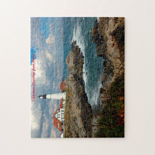 Maine Lighthouse. kerstcadeautjes Legpuzzel (Verticaal)