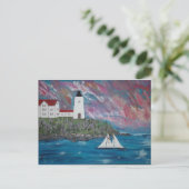 Maine Lighthouse Painting Briefkaart (Staand voorkant)