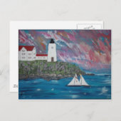 Maine Lighthouse Painting Briefkaart (Voorkant / Achterkant)
