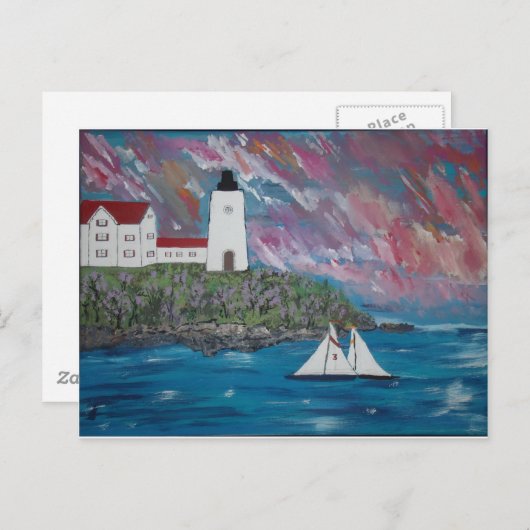 Maine Lighthouse Painting Briefkaart (Voorkant / Achterkant)