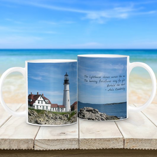 Maine Lighthouse Portland Head met Verse Koffiemok