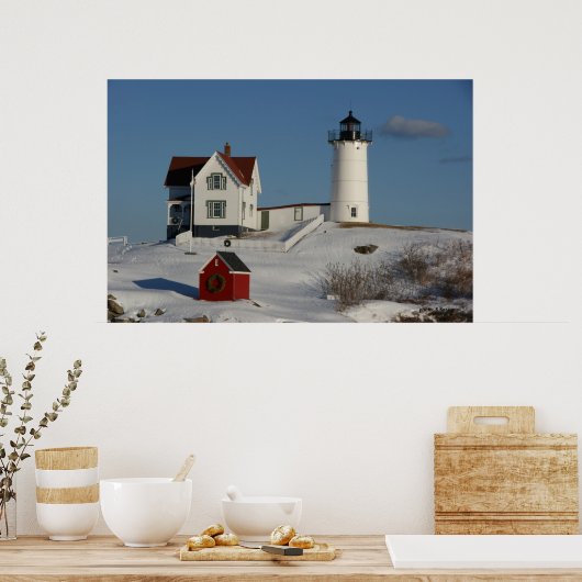 Maine Lighthouse Poster (Keuken)