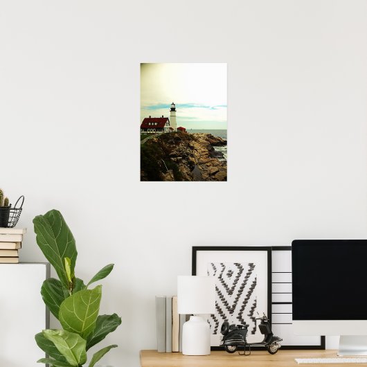 Maine Lighthouse Poster (Thuiskantoor)