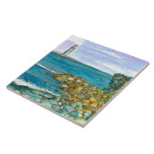 Maine Lighthouse Rocky Coastline Ocean Tegeltje (Zijkant)