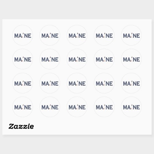 Maine Lighthouse Ronde Sticker (Vel)