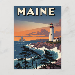 Maine Lighthouse Travel Briefkaart