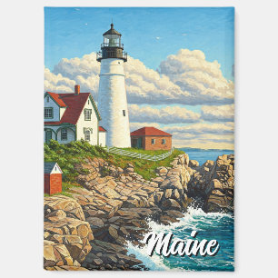 Maine Lighthouse Travel Magneet