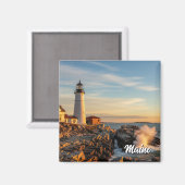 Maine Lighthouse Travel Magneet (Voorkant / Achterkant)
