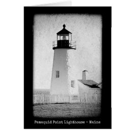 Maine Lighthouses Pemaquid Point Note Kaart