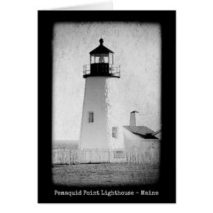 Maine Lighthouses Pemaquid Point Note Kaart