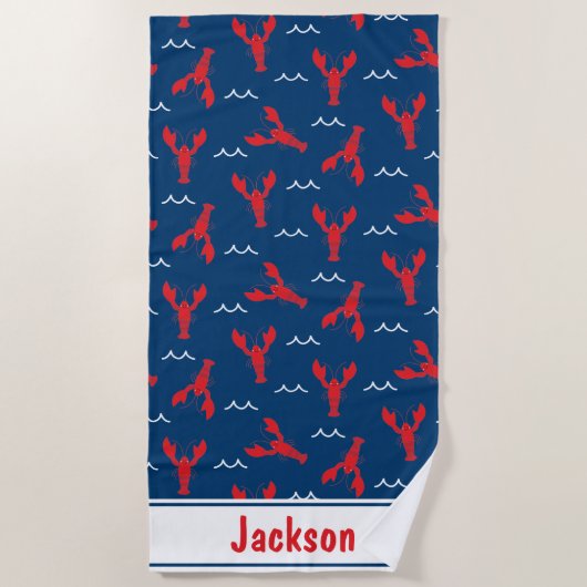 Maine Lobster Beach Towel Strandlaken (Voorkant)