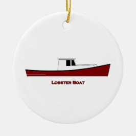 Maine Lobster Boat Keramisch Ornament