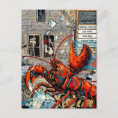 Maine Lobster Breaking Ice Briefkaart (Voorkant)