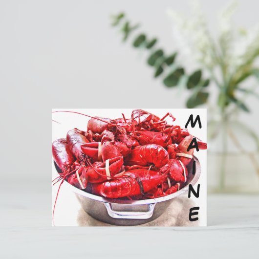 Maine Lobster Briefkaart (Staand voorkant)