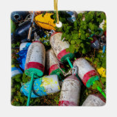 Maine Lobster Buoys Keramisch Ornament (Voorkant)