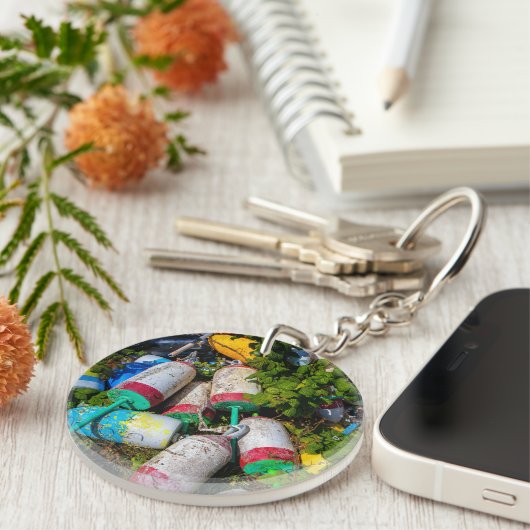 Maine Lobster Buoys Sleutelhanger (Voorkant Rechts)