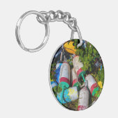 Maine Lobster Buoys Sleutelhanger (Voorkant Links)