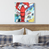 Maine Lobster Canvas Afdruk (Insitu (Slaapkamer))