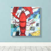 Maine Lobster Canvas Afdruk (Insitu (Houten vloer))