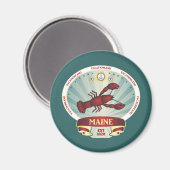 Maine Lobster Crest Magneet (Voorkant / Achterkant)