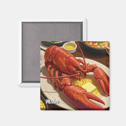 Maine Lobster Dinner Magnet (Voorkant / Achterkant)