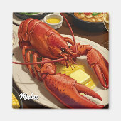 Maine Lobster Dinner Magnet (Voorkant)
