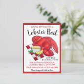 Maine Lobster Dinner Seafood Boil Picnic Clambake Uitnodiging Briefkaart (Staand voorkant)