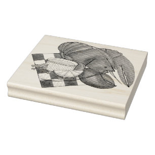 Maine Lobster Dinner Seafood Restaurant Fishmarket Rubberstempel