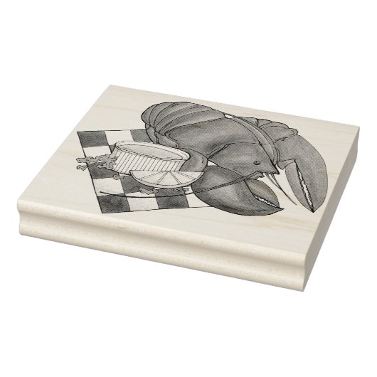 Maine Lobster Dinner Seafood Restaurant Fishmarket Rubberstempel (Stempel)