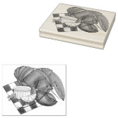 Maine Lobster Dinner Seafood Restaurant Fishmarket Rubberstempel (Gestempeld)