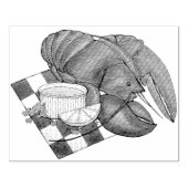 Maine Lobster Dinner Seafood Restaurant Fishmarket Rubberstempel (Afrduk)