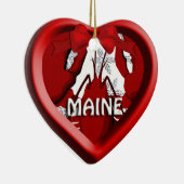 Maine Lobster Heart kerstversiering Keramisch Ornament (Rechts)