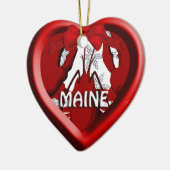 Maine Lobster Heart kerstversiering Keramisch Ornament (Links)