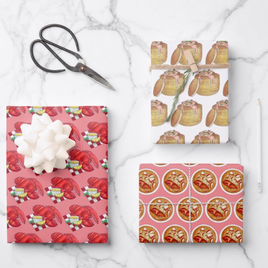 Maine Lobster Newberg Bisque Vis en zeevruchten Di Inpakpapier Vel (Voorkant)