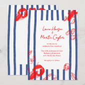 Maine Lobster Oysters Klopt Oostkust Huwelijk Kaart (Voorkant / Achterkant)