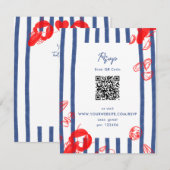 Maine Lobster Oysters Klopt Oostkust Huwelijk Kaart (Voorkant / Achterkant)