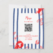 Maine Lobster Oysters Klopt Oostkust Huwelijk RSVP Kaartje (Voorkant)