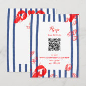 Maine Lobster Oysters Klopt Oostkust Huwelijk RSVP Kaartje (Voorkant / Achterkant)