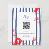 Maine Lobster Oysters Klopt Oostkust Huwelijk RSVP Kaartje (Voorkant)