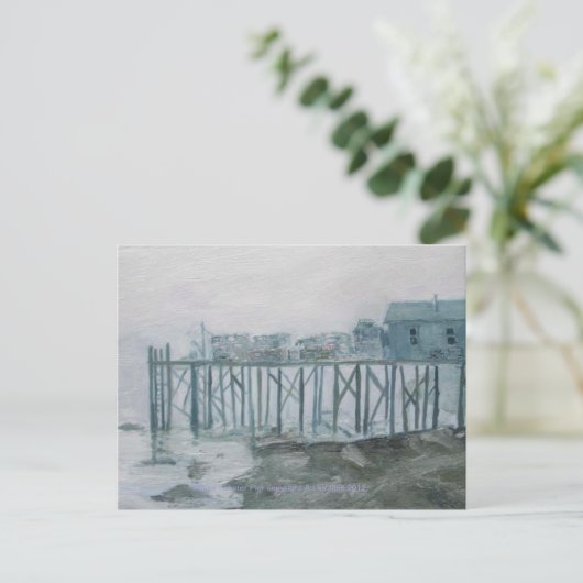 Maine Lobster Pier Post Card van de originele kuns Briefkaart (Staand voorkant)