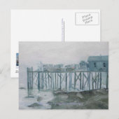 Maine Lobster Pier Post Card van de originele kuns Briefkaart (Voorkant / Achterkant)