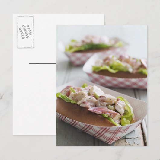 Maine Lobster Roll Briefkaart (Voorkant / Achterkant)
