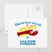 Maine Lobster Roll Briefkaart (Voorkant / Achterkant)